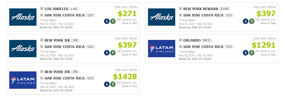 Cheap Flights to Costa Rica